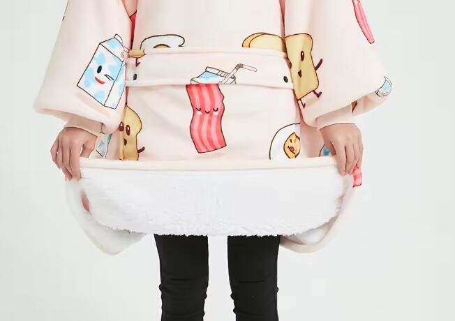 One Size Anti Pilling Oversized Hooded Blankets For Adult Kids