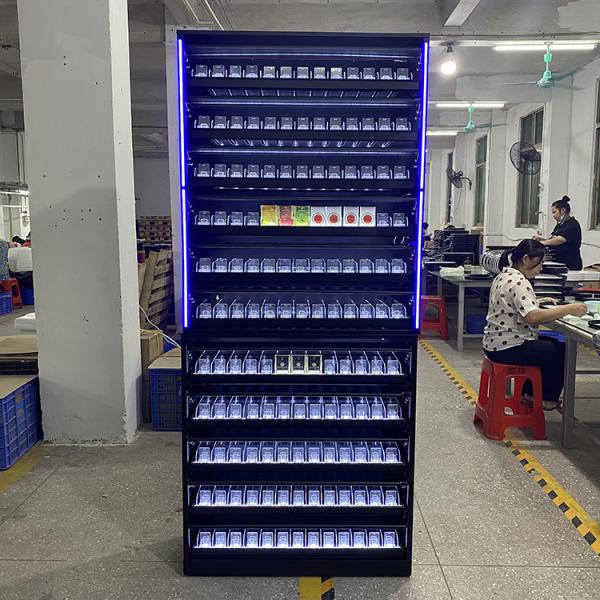 Metal Cigarette Cabinet Stand Cigarette Rolling Machine Tobacco Display Rack For