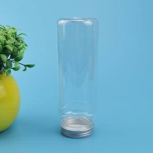 China PET Transparent Disposable Beverage Jar With Aluminum Cover wholesale