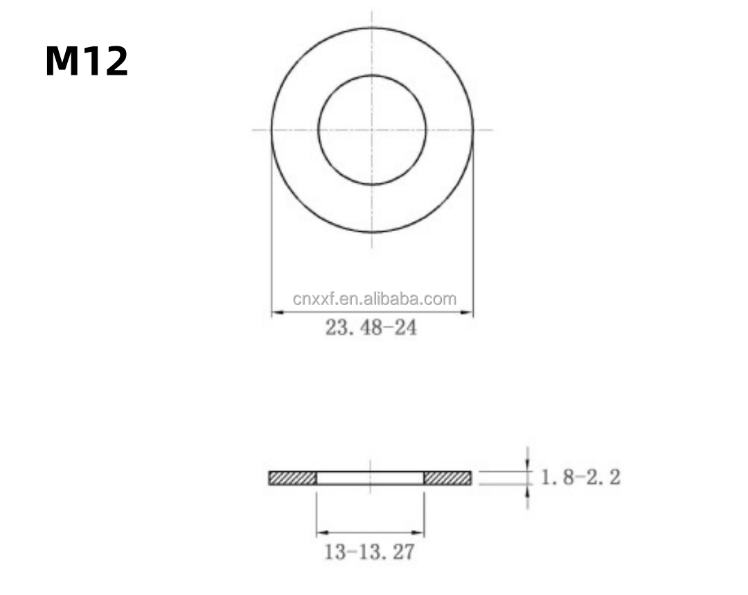 NXF 2507 DIN125 M6-M39 Duplex Stainless Steel Flat Washer Heavy Industry Approved for Flat Surface Durability Enhancement