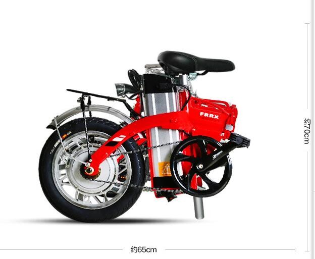 Blue 48V 25AH Folding E Bicycle Long Range 160KM 14 Inch Folding Electric Bike