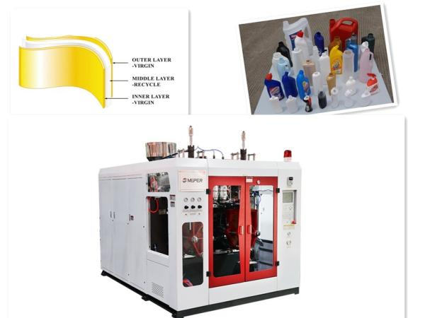 Quality three layer Plastic Bottle Blow Molding Machine for cosmetics bottle for sale