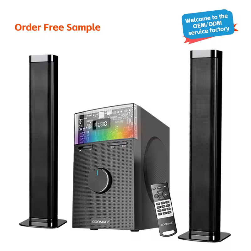 Bluetooth Communication Intelligent Voice Sound Desktop Speaker With Fabric And Clock