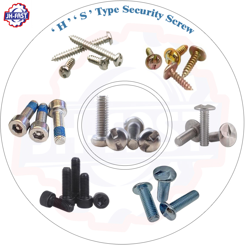 Sample Tamper Proof Anti-Theft Screws M2 M2.5 M3 M3.5 M4 M5 M6 M8 Black Star Wood Deck