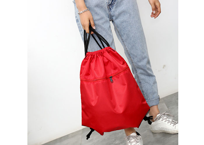 210d Polyester Drawstring Bag , Custom Drawstring Backpack Multi - Function
