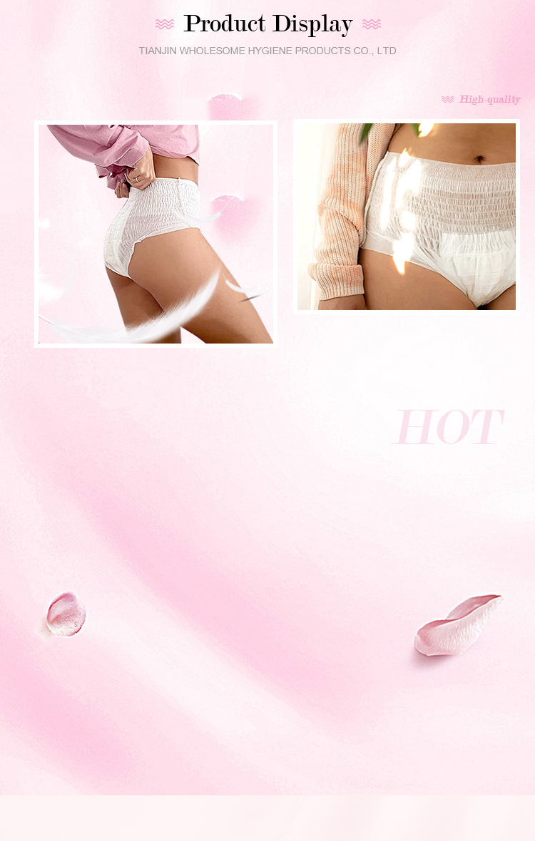 Breathable Function S.M.L Size Disposable High Absorbency Period Pants for Women