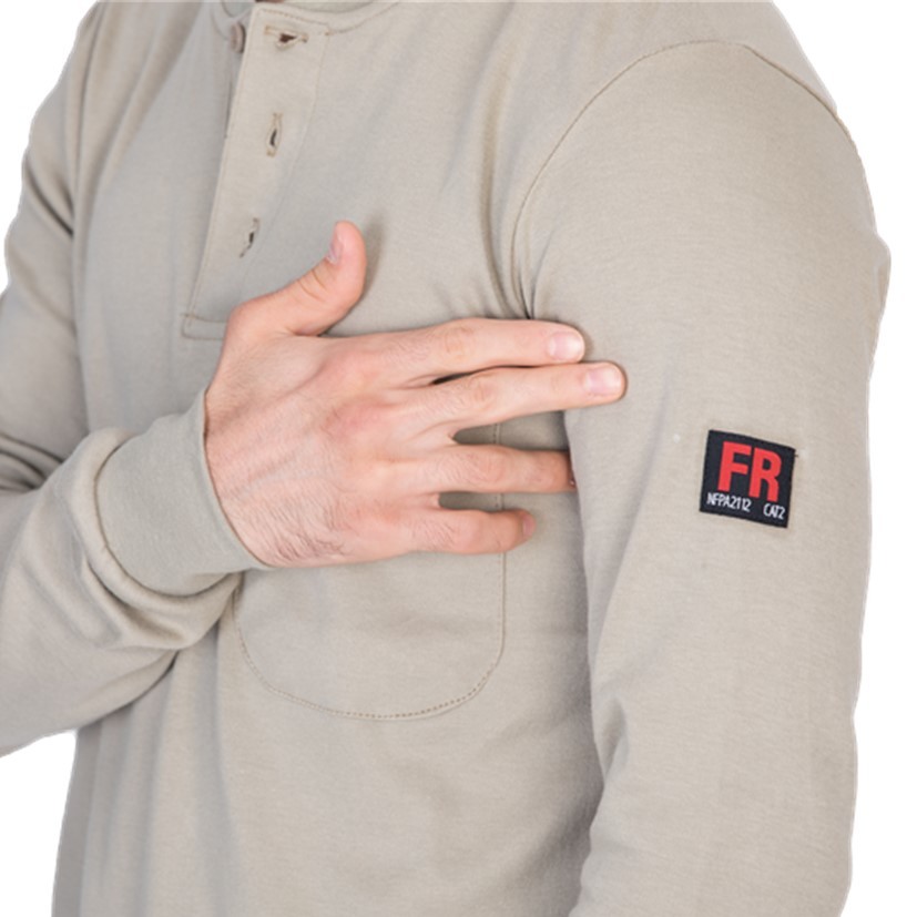100% Cotton FR Fabric Hoodie Flame Resistant Workwear With Clear FR Logo