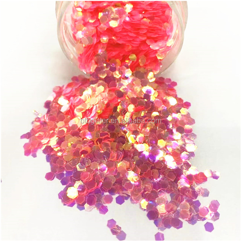 Polyester Bright Rainbow Candy Sparkle Mixes Shapes Chunky Glitter Confetti Customized for Your Requirements