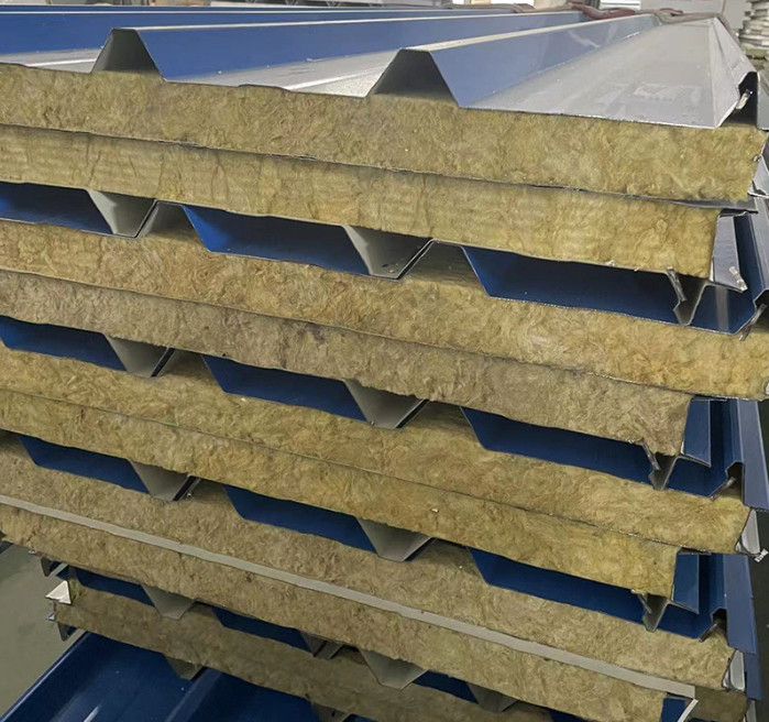 Mechanism Purification Color Steel Insulation Rock Wool Sandwich Board