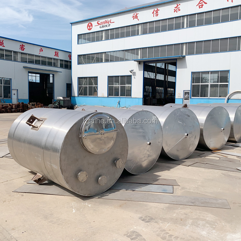 ISO Stainless Steel SS304 SS316 Chemical Storage Tank Horizontal