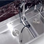 360 Degree Swivel Kitchen Sink Faucets Brass Brush Plated Finishing
