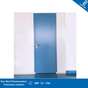 China Blue Color Powder Coated Pharmaceutical Clean Room Door Surgical Room Doors wholesale