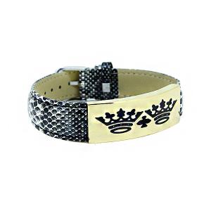 China Europ American Fashion Trendy Stainless Steel Geniune PU Leather Bracelet Bangle LBL13 wholesale