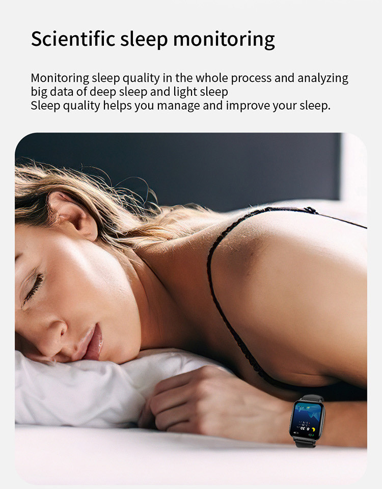 180mAh Stopwatch Square Dial Smartwatch With Sedentary Reminder