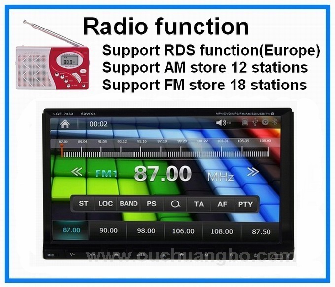 Ouchuangbo car multimedia for Universal car DVD with radio gps TV bluetooth OCB-2621