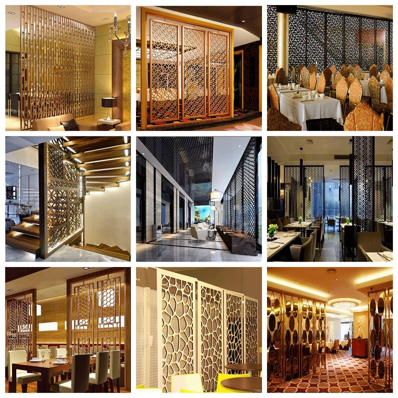 Interior Decorative Gold Stainless Steel Partition Wall Panels Divider Living Room Dividers