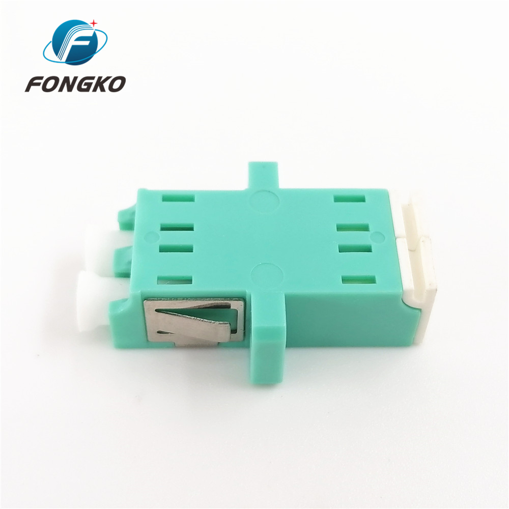 Fireproof Blue Duplex Fiber Optic Adapter LC DX OM3 With Shutter