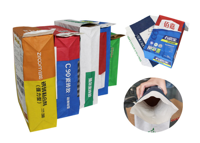 Kraft Paper Pasted Valve Bags 20kg 25kg Demineralised Whey Powder