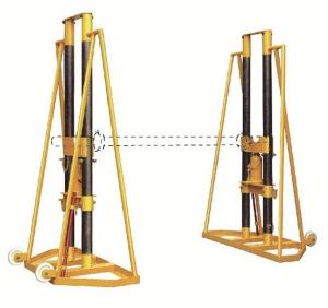 China 15T - 20T Cable Handling Equipment / Cable Drum Hydraulic Reel stand wholesale