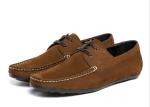 Fashion Flats British Mens Leather Loafers Luxury Brand Handmade Suede Shoes