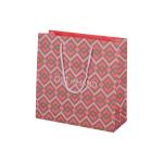 PP Twist Handle Paper Packaging Bags 230gsm White Kraft Paper Material