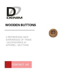 China Decorative Wooden Bulk Buttons 4 Holes Natural Eco-Friendly wholesale