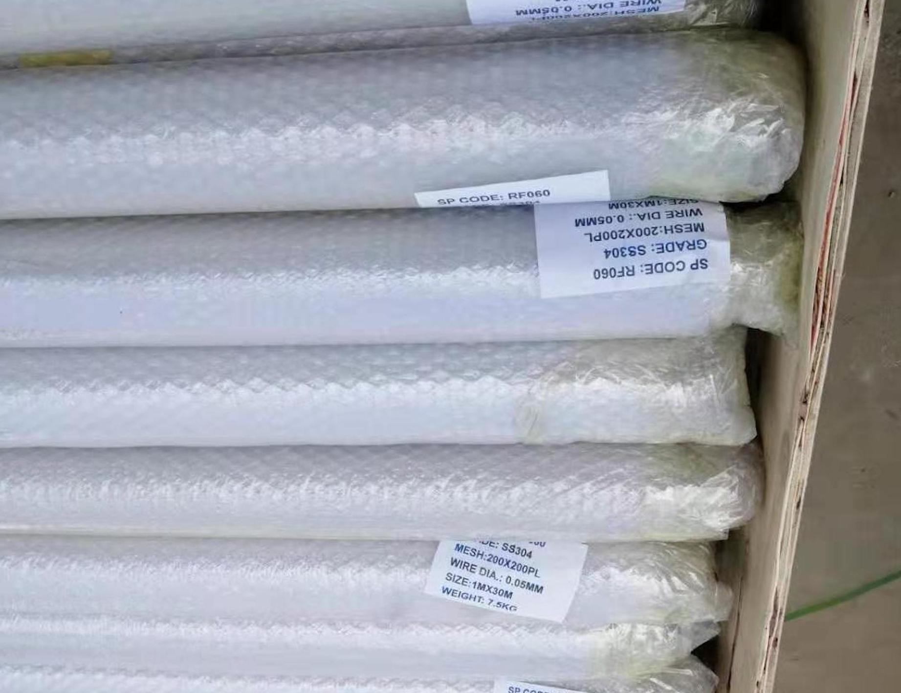 Lengh 50m Plain Weave Wire SS201 Stainless Steel Woven Wire Mesh