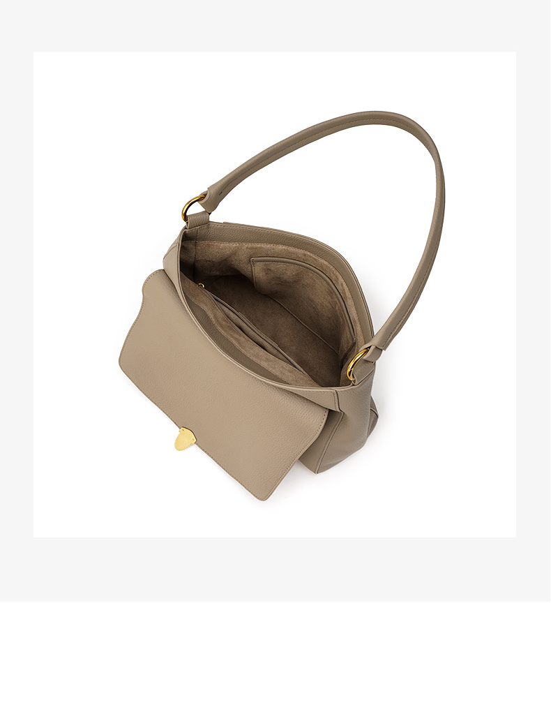 Custom LOGO Soft Pebbled Leather Women's Shoulder Bag for Daily Life Performance