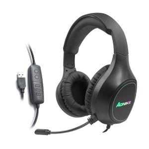China 102DB Wired Computer Headphone With Mic USB Led Light wholesale
