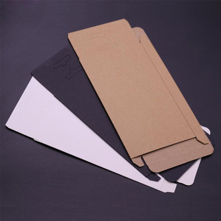 Kraft Paper Phone Case Window Box Packaging No Printing Gift with Clear Window