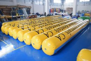 China Yellow Inflatable Tubes With 0.9mm Durable Commercial Grade PVC Tarpaulin wholesale
