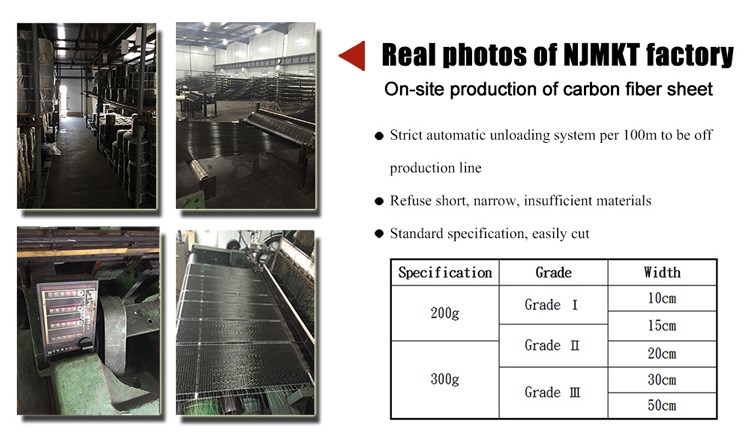 Strength Black Carbon Fiber Fabric for Construction Reinforcement CE Approved 3900Mpa