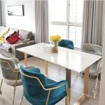 Hot Selling Golden Armrest Leisure Single Sofa Chair for Dining Room