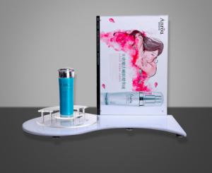 China Elegant Plastic Cosmetic Display Counter With Logo Silk Screen Printed wholesale