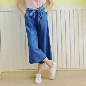 China Mid Waist Bell Bottomed Denim Pants for Woman wholesale