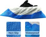 Protective Medical Waterproof PE CPE Nonwoven PP Anti Slip Blue Disposable Shoe