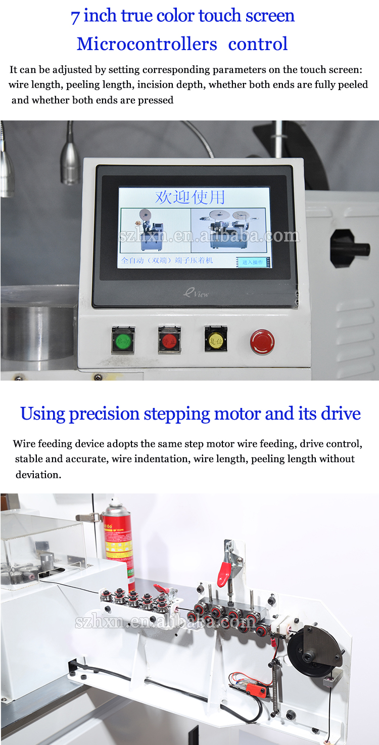 High Productivity Multifunctional Double Head Terminal Machine for Automatic Operation