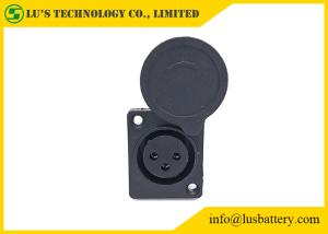 China Black Color Battery Accessories XLR Female Connector ABS / PC Material wholesale