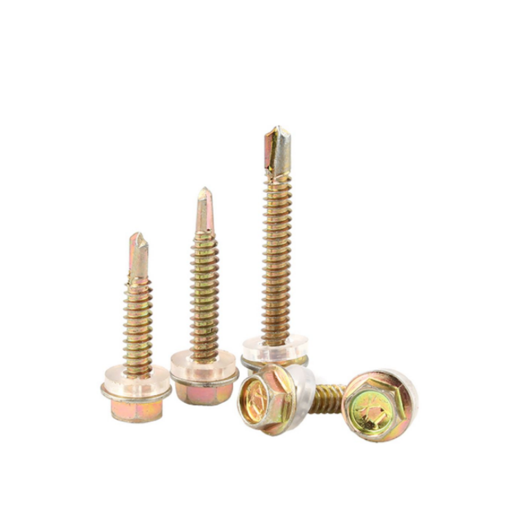 Metric Black Oxide Finish Roofing Tek Screws with ISO Standard and Carbon Steel Material