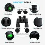 Clear Low Light Vision Hunting Telescope 20x50 High Power Compact Binoculars