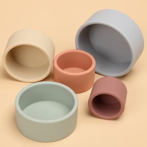 China Brain Development Baby Silicone Products Silicone Stacking Cups SGS wholesale