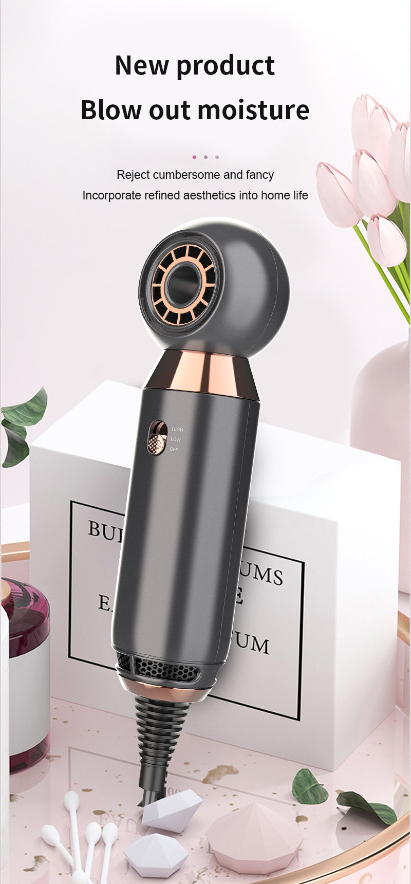 Mini 220v 240V Portable Compliant Hair Blow Dryer For Travel
