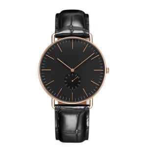 China Trendy Leather Wrist Watch 50m Waterproof With Quick Release Spring wholesale