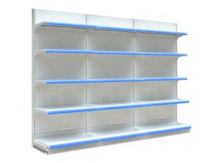 China Wall Mounted Supermarket Display Shelving Single Sided Gondola Shelving Waterproof wholesale
