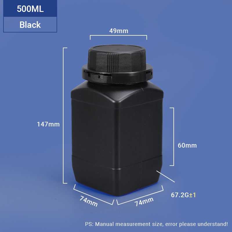Eco Friendly HDPE Plastic Containers Bulk Bottles 250ml 500ml 1000ml