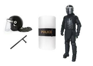 China Anti Riot Police Safety Equipment With Helmet / Shield / Full Body Armor Suit / Baton wholesale