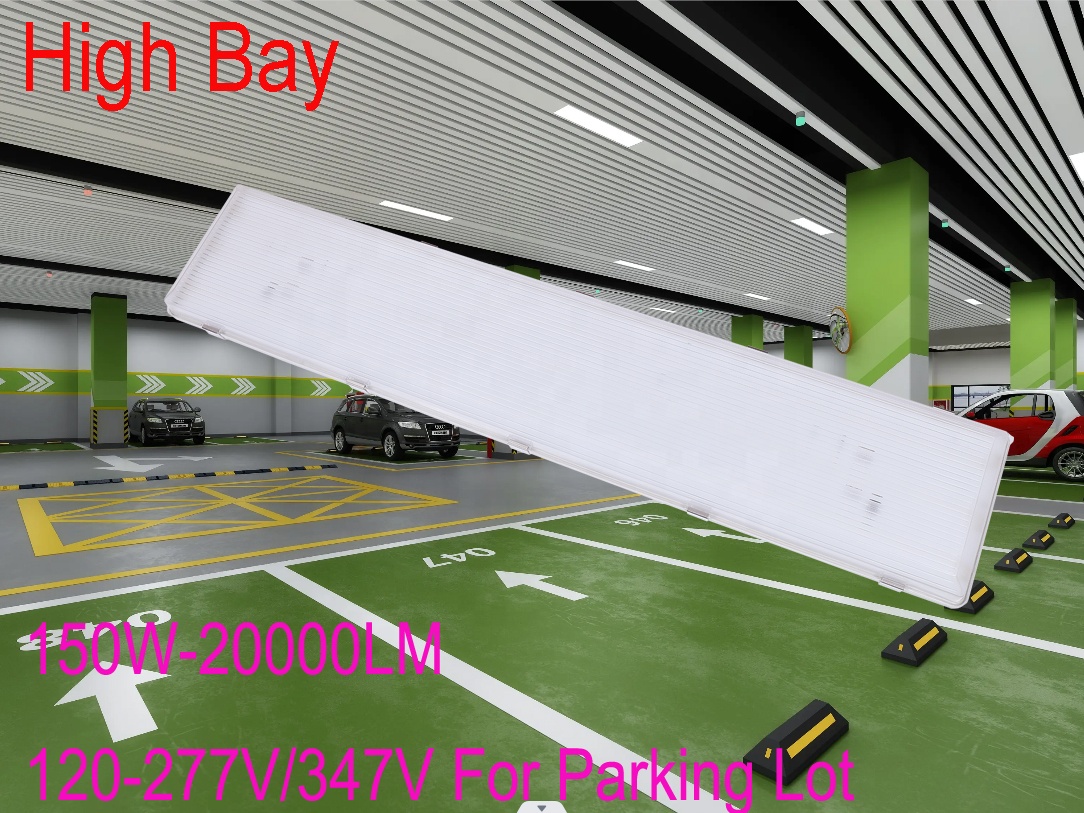100W 3500K 4FT LED Vapor Tight Light Fixture with Transparent Polycarbonate Diffuser