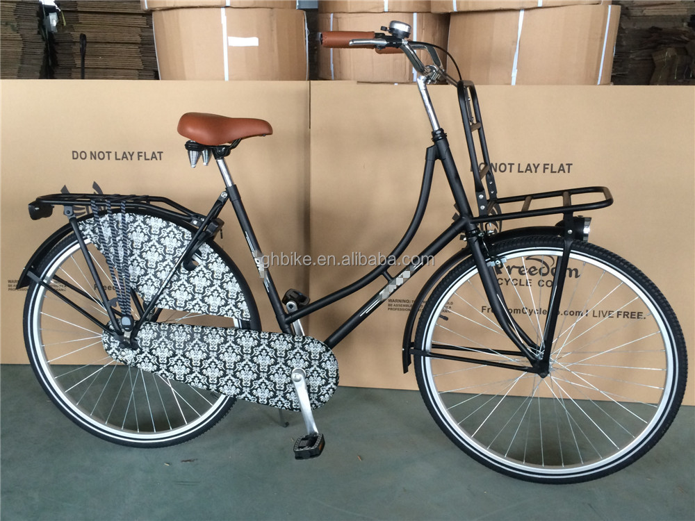 Single Speed Bicycle Classic City Cruiser Bike Women Step Through Lady Bikes 1.8m Long