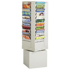 China White 44 Pocket Steel Magazine Display Rack Retail Store Fixtures And Displays wholesale