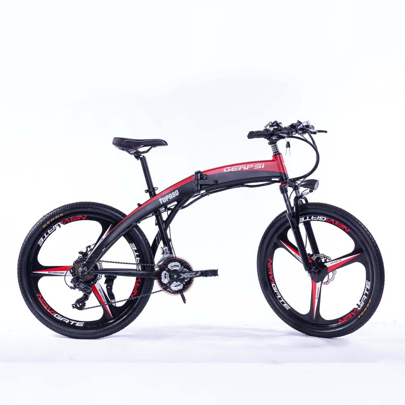 Durable 26 Inch Folding Electric Bike 36v 250w Battery Brushless Motor